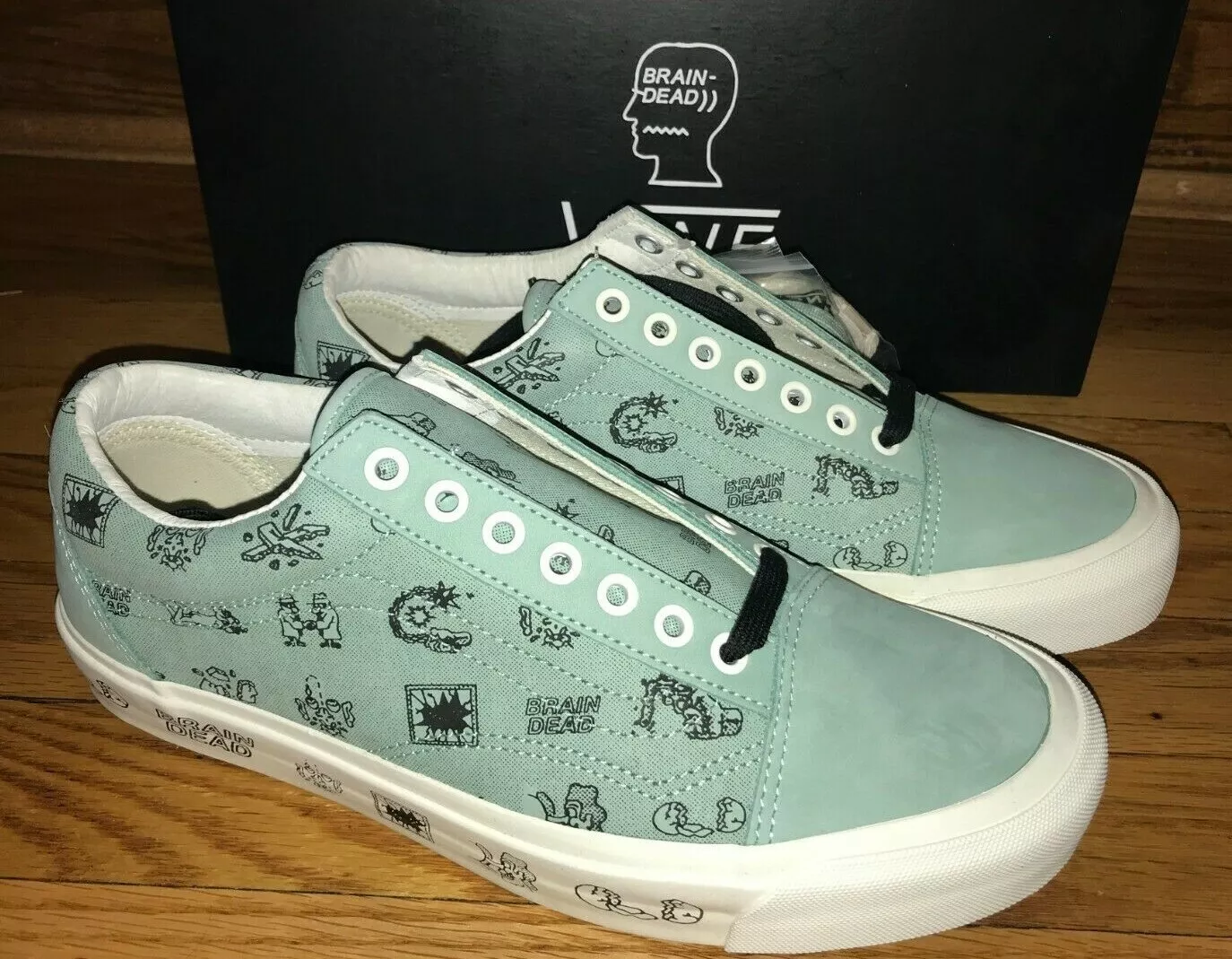 fourgonnettes coffre fort ancienne école lx brain dead taille 9,5 vert brouillard suprême wtaps 