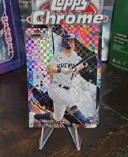 2024 topps Finest Uncommon #134  Chekerdboard Sal Frelick Rookie Brewers