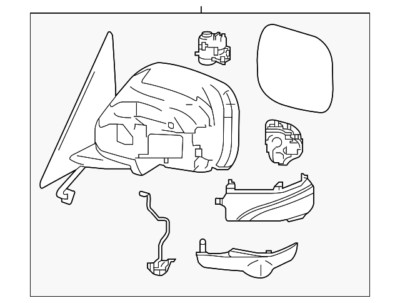 Genuine Nissan Door Mirror Assembly - Left-Hand 96302-6JL1A