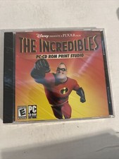 The Incredibles PC-CD Rom Print Studio Walt Disney Pixar Computer Software