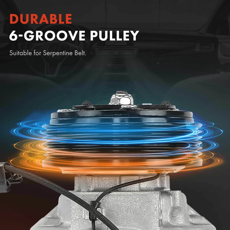 Compresor de aire acondicionado para Mitsubishi Lancer 2011-2015 Outlander 2008-2017 2,0 L 3,0 L PV6 Foto 4 de 4