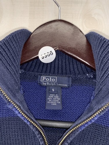 Vintage Polo Ralph Lauren 90s Knit 1/4 Zip Colorblock Boys Sweater Size 5 - Picture 2 of 7