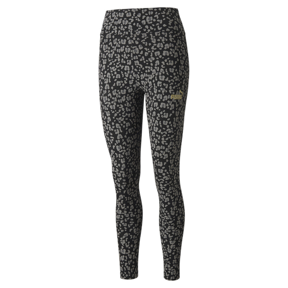 Puma Winterized LeopardCheetah Printed Leggings Womens Size L  Athletic Casual 8