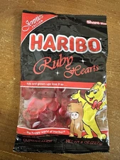 HARIBO Ruby Hearts Gummi Candy 8 oz Share Size Jennie’s Edition Sealed