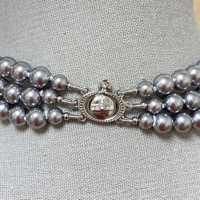 Vivienne Westwood Necklace Broken Pearl Gray Pearl NO BOX