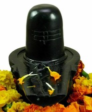 BLACK MARBLE Shivling Shiva 2 " Lingam For Puja home Office temple hindu GIFT