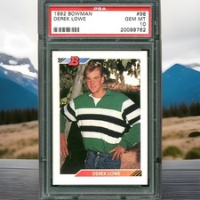1992 BOWMAN #98 DEREK LOWE RC ROOKIE RED SOX PSA 10 NEW CASE