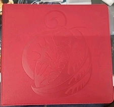 Blood Red Zipster XL Trading Card Binder w/24 pages Dragon Shields