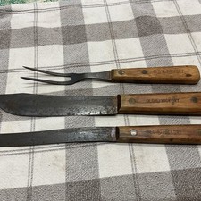 Old Hickory Ontario Knife Company Carving Set USA made