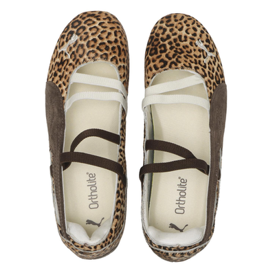 バレエ PUMA/SPEEDCAT BALLET LLIC Puma Speedcat Ballet Wild 406689-01 Chocolate Warm White Women's