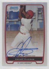 2012 Bowman Chrome Prospects Refractor 264/500 Oscar Taveras #BCP102 Auto 19bx