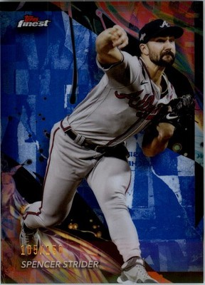 2024 Finest Blue Refractors #181 Spencer Strider /150 - BB