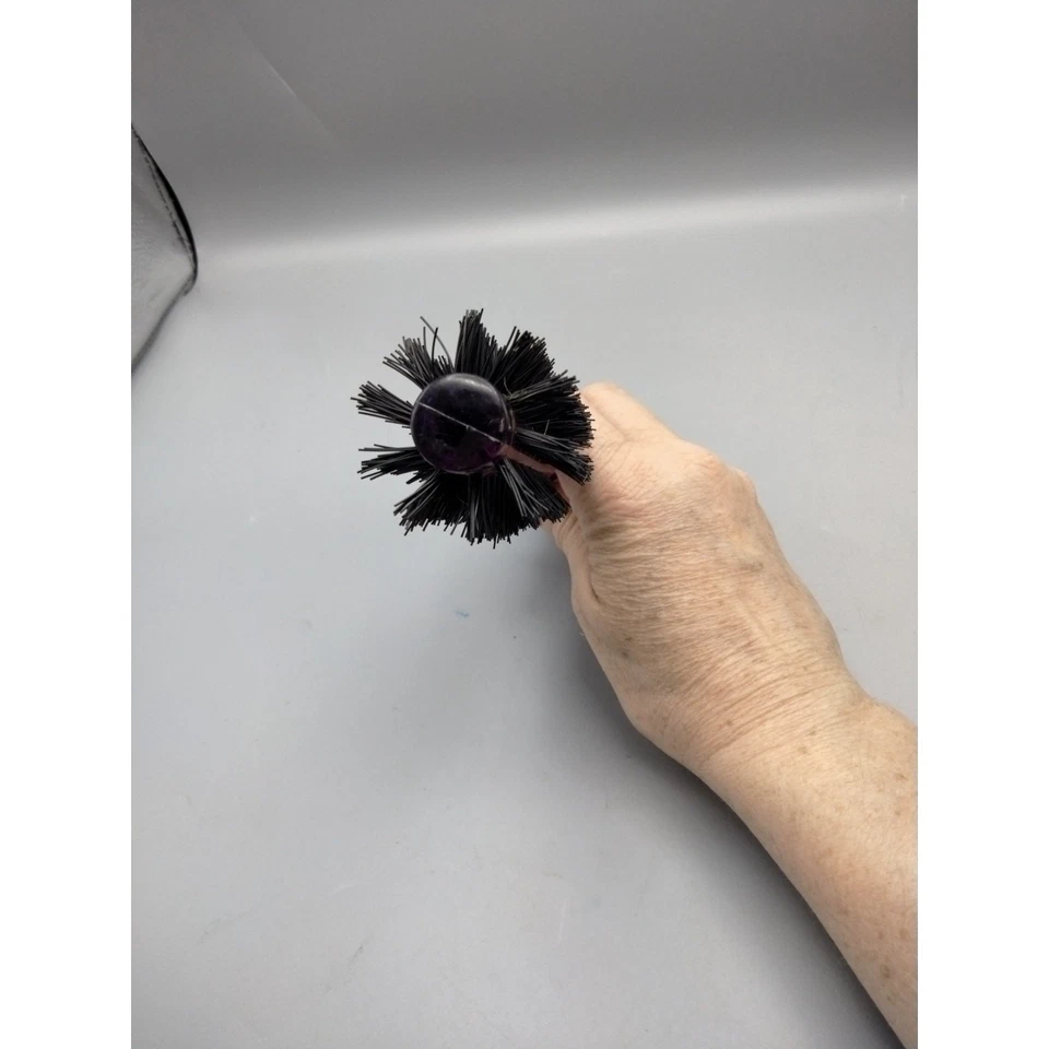 Cepillo de peinado vintage Goody cerdas redondas acrílico púrpura Foto 3 de 4