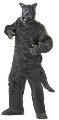 Big Bad Wolf Animal Costume With Mask 01011 Men'S Suit
