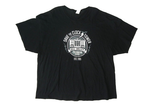 BACK TO THE FUTURE BTTF Movie SAVE THE CLOCK TOWER SHIRT Hill Valley Men's 3XL