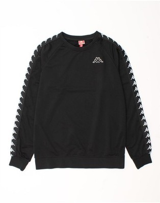 Kappa Mens Graphic Sweatshirt Jumper Medium Black Polyester AP03