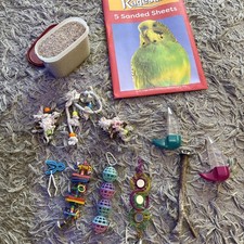 Budgie Canary Playground Bundle With  sand sheets, grit etc