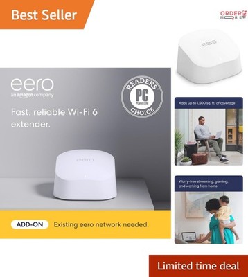 Wi-Fi 6 Mesh Extender 1500 sq ft Coverage Network Boost Setup Easy