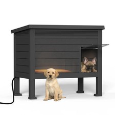 Plagage Indoor  Outdoor Resin Dog House with Raised Floor Small Breed Shelter