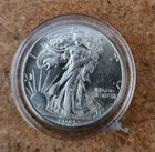1945 p high grade (AU/BU) silver Walking liberty half dollar in acrylic capsule