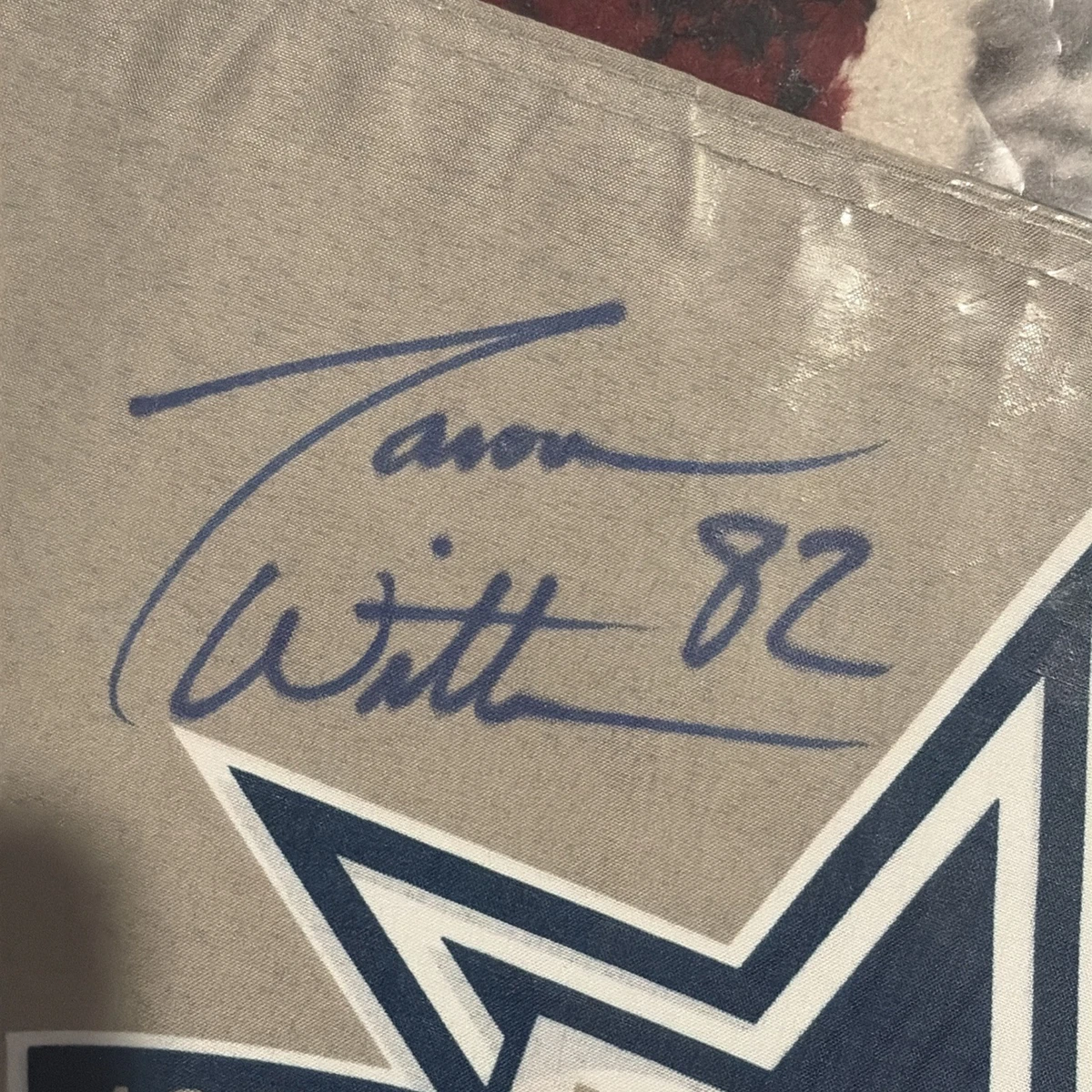 Dallas Cowboys Flag Signed By Jason Witten