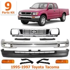 Front Bumper Chrome Steel & Grille Assembly Kit For 1995-1997 Toyota Tacoma
