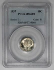1937 Mercury Dime PCGS MS66FB