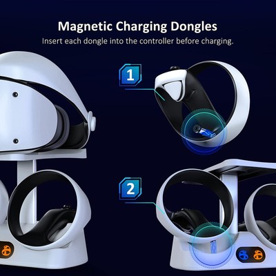 Controller Charging Dock For VR2 For 2 With VR Headset Stand LED Indica