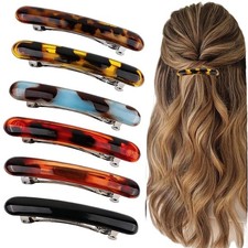 6PCS Hair Barrettes for Women Fine Hair, 2.44'' French Barrette Hair Clips