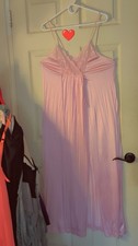 Vintage Gilead L long Pink Babydoll Glamour Nightgown Nighty W Lace Bodice