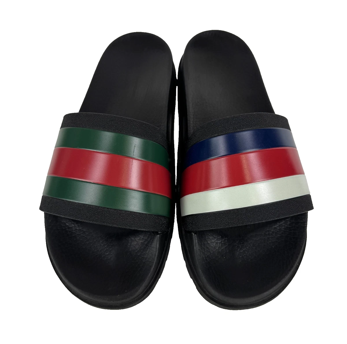 Gucci Black Striped Sandals for Men for sale | eBay