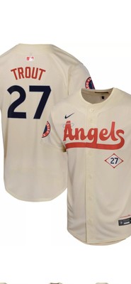 NWT Mike Trout Angels Nike City Connect Jersey Size Youth Small 8
