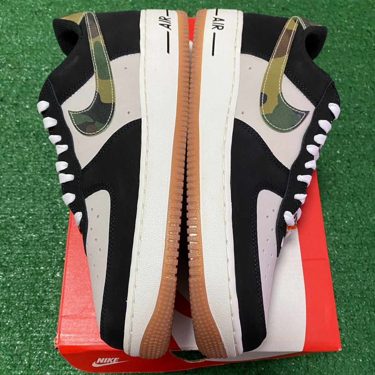 Size 8 - Nike Air Force 1 Low '07 LV8 Black Patent Camo Swoosh