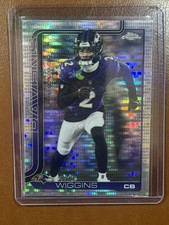 2025 Topps Chrome Football - Nate Wiggins Pulsar Refractor #28 Ravens
