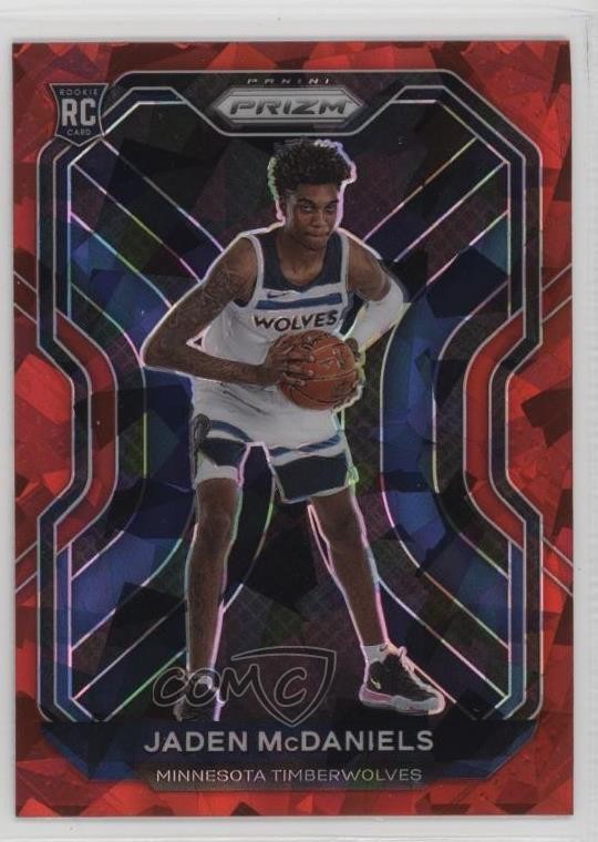 2020-21 Panini Prizm Red Ice Prizm Jaden McDaniels #277 0dq7