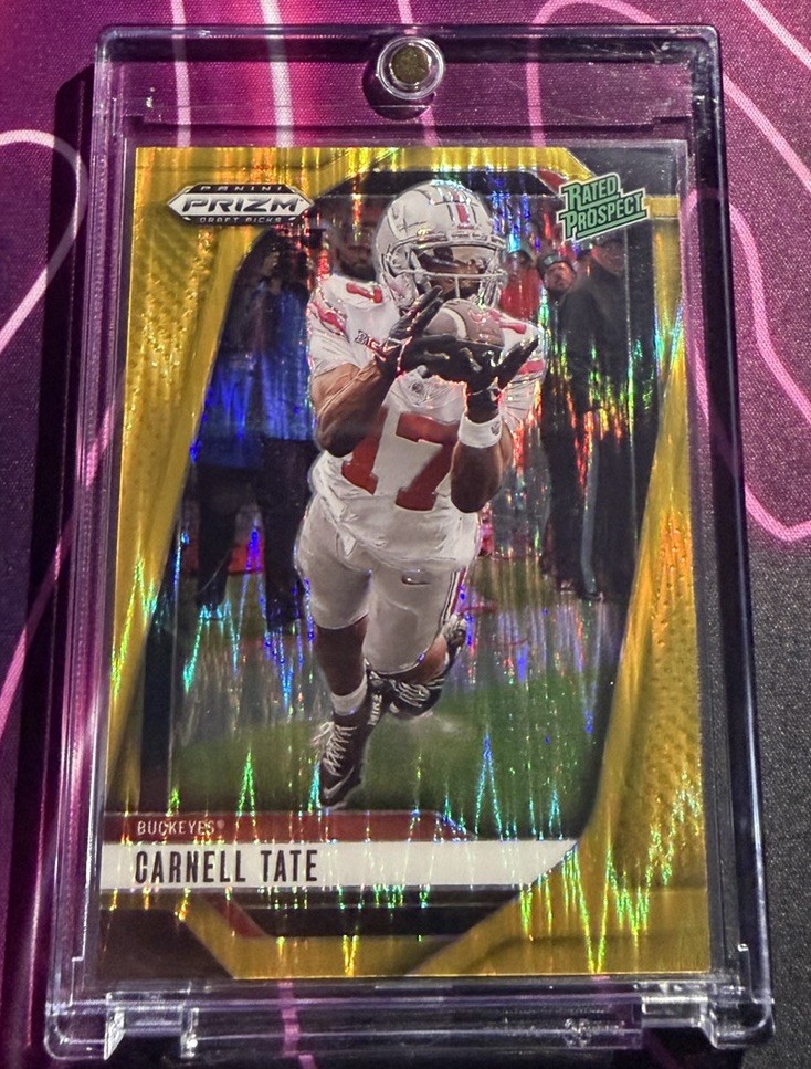2025 Panini Prizm Draft Picks - Carnell Tate #68 Gold Flash Prizm /49