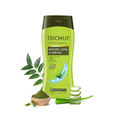 Trichup Healthy, Long & Strong Hair Shampoo Goodness of Aloe Henna 200ml