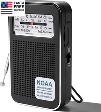 Rechargeable Emergency NOAA Weather Radio, 4 Bands AM FM SW WB Pocket Radio with