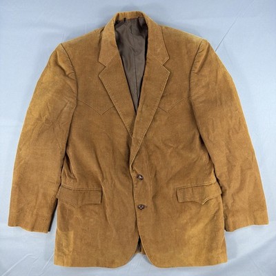 Circle S Dallas Texas Men's 46L Corduroy Blazer Jacket Tan Western Sport Coat