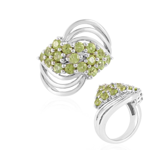 Cavill Ring Silber 925 Peridot 1,80Ct Rund Damen Schmuck GrüN Elegant-image