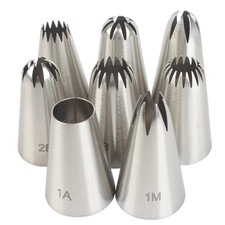 8 Pcs Large Size set Icing Piping Nozzles Tips Pastry Cake Sugarcraft Decoratin