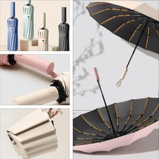 32 Rib Large Automatic Umbrella, Portable Windproof Folding Umbrella, UV Protect