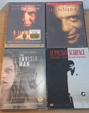 Hannibal & Red Dragon DVD Lot And Scarface 2-Disc Plus Invisible Man - New