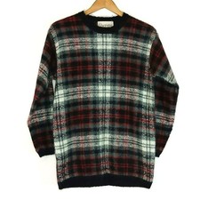 Christopher Banks Mohair Plaid Sweater Small Womens/Mens Tartan Kurt Cobaine