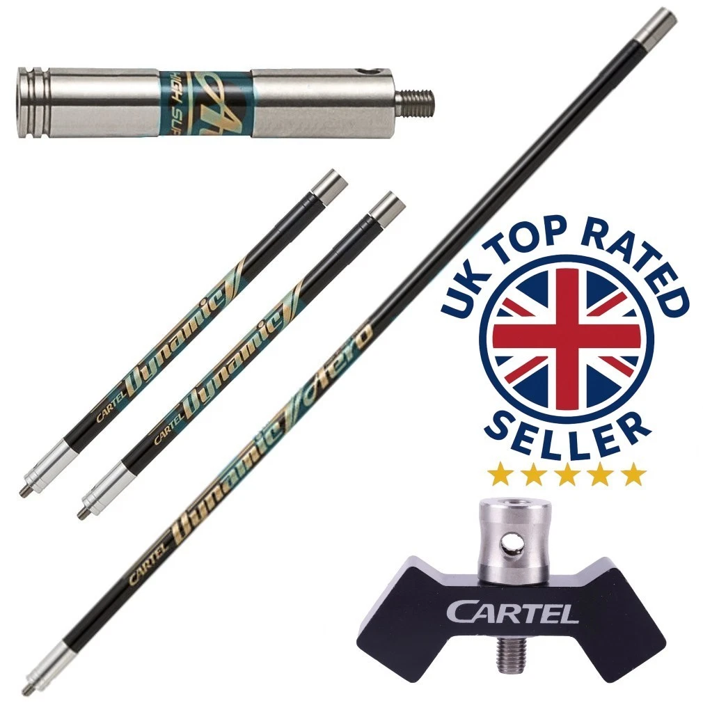 Kit Stabilisateurs Cartel Archery Maxion Carbon - V-Bar Complet, Noir, Pour Arc Recurve