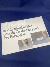 Zender Vision Iii Concept Car Sales Publicity Brochure Poster C1988 German Text