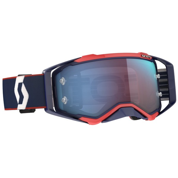 Scott Goggle Prospect Retro Blau / Rot / Blue Chrome Works Motocrossbrille-image