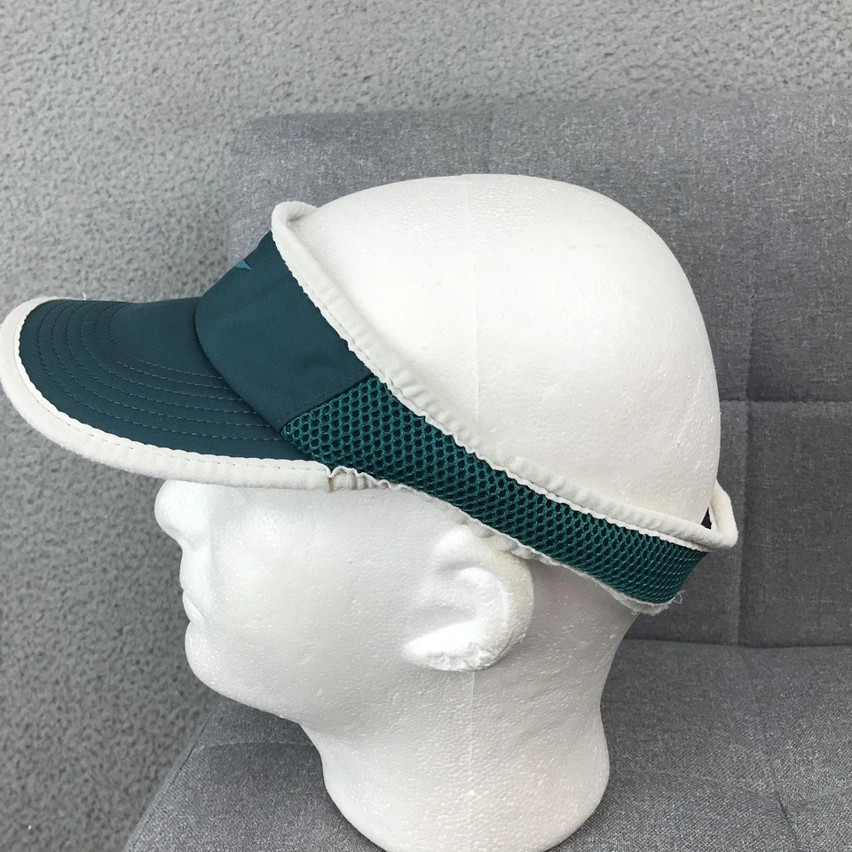 Gorra Nike Gorra Correa Trasera Luz Pluma Dri-Fit Verde Blanco Malla Tenis Golf Para Hombres Foto 4 de 4