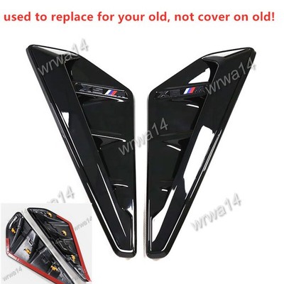 M Glossy Black Side Fender Vents Replacement Trim For BMW X5 M G05 F95 2019-2023