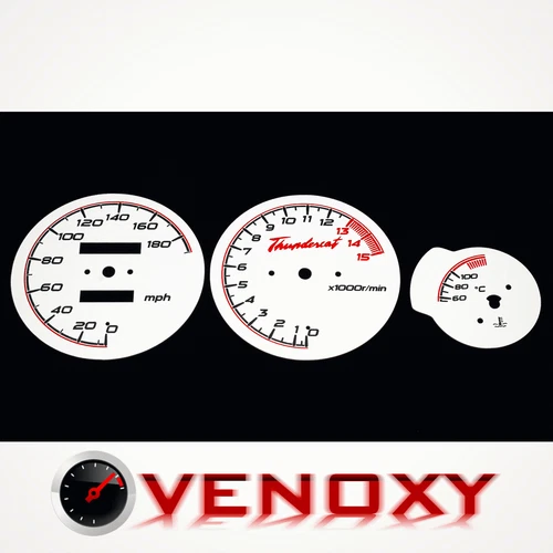 Yamaha YZF 600 Thundercat Gauge Faces MPH WHITE